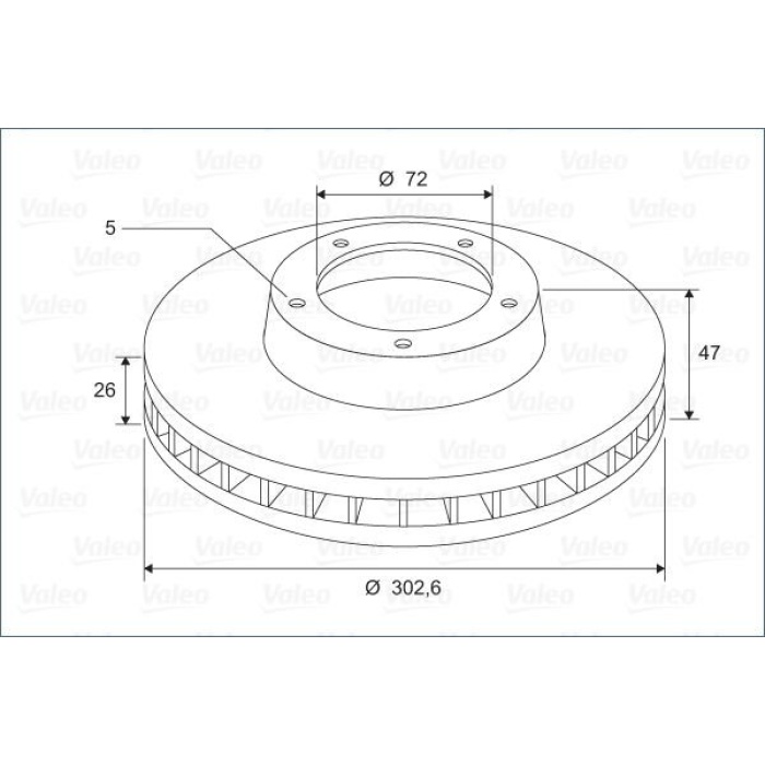 Ford Maverick 2001-2005 Arası 2.3 16V, 3.0 V6 24V, 2.0 16V Valeo Marka Fren Diski