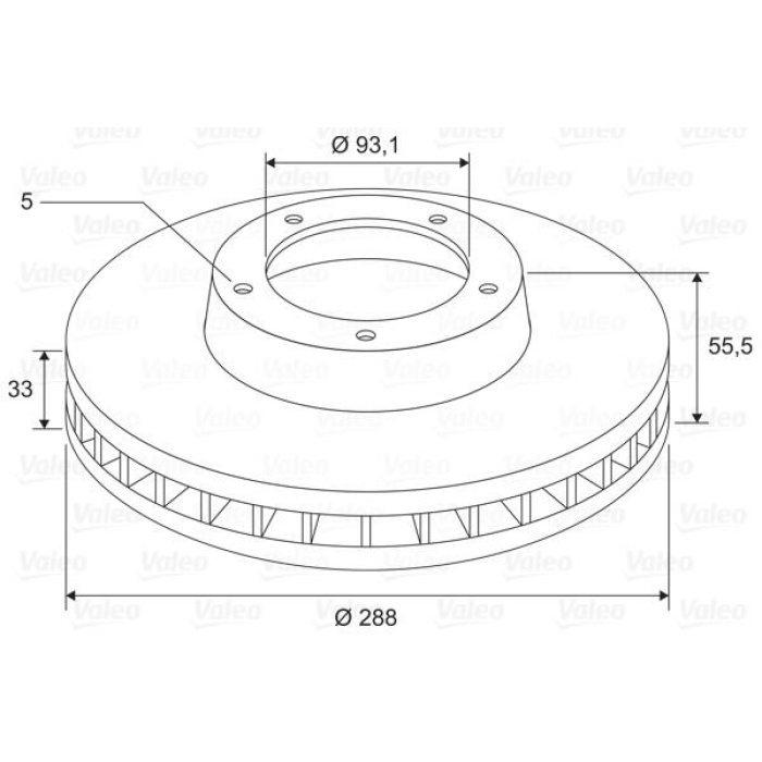 Ford Tourneo Custom 2012-2016 Arası 2.2 TDCi Valeo Marka Ön Fren Diski