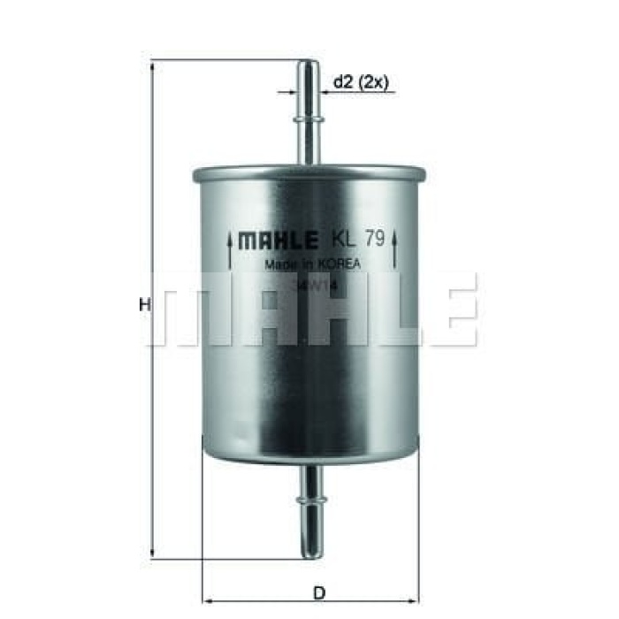 Volkswagen Vento 1991-1998 Arası 1.8 Mahle Marka Benzin Yakıt Filtresi