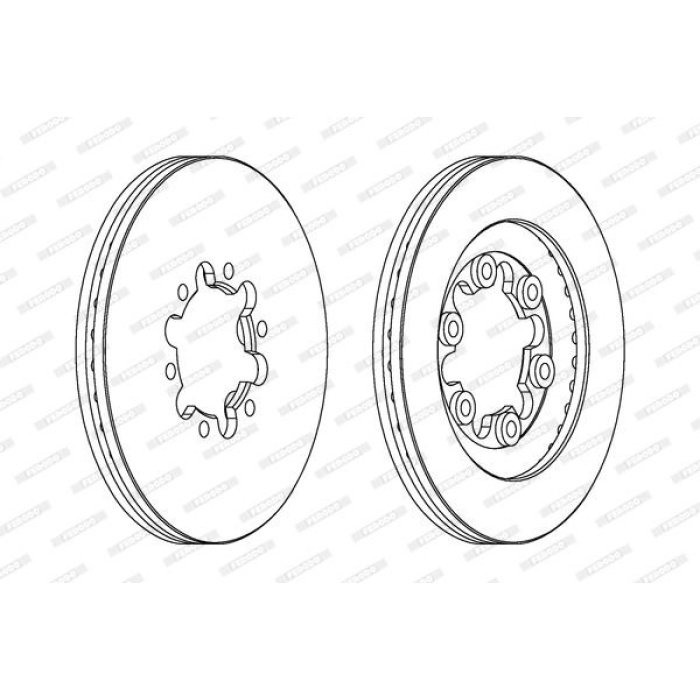 Ford Ranger 1997-2012 Arası 2.5 TDdi 4x4, 2.5 TD, 1.8, 2.5 D, 2.5 D 4x4, 2.5 TDdi, 2.6 Ferodo Marka Ön Havalı Fren Diski