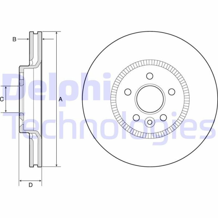 Ford Mondeo 2014-2018 Arası 1.5 EcoBoost, 2.0 EcoBoost, 1.6 TDCi, 2.0 TDCi Bi-Turbo, 2.0 TDCi, 1.5 TDCi, 2.0 TDCi 4x4, 1.0 EcoBoost Delphi Marka Ön Fren Diski