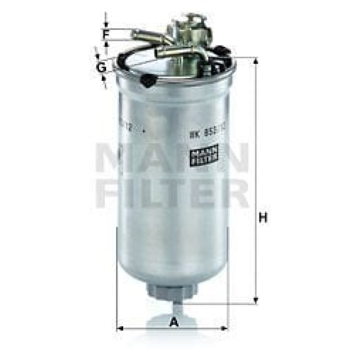 Skoda Fabia 1999-2008 Arası 1.9 SDI, 1.9 TDI Mann Marka Mazot Yakıt Filtresi