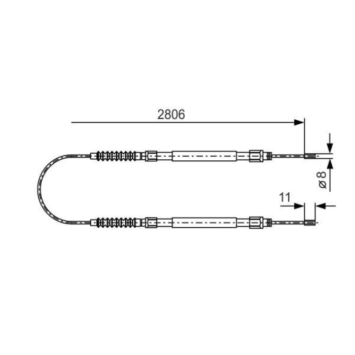 Fiat Ducato 1994-2005 Arası 2.5 TDI Panorama/Combinato, 2.5 D Combinato, 2.0 Panorama/Combinato Bosch Marka El Fren Teli