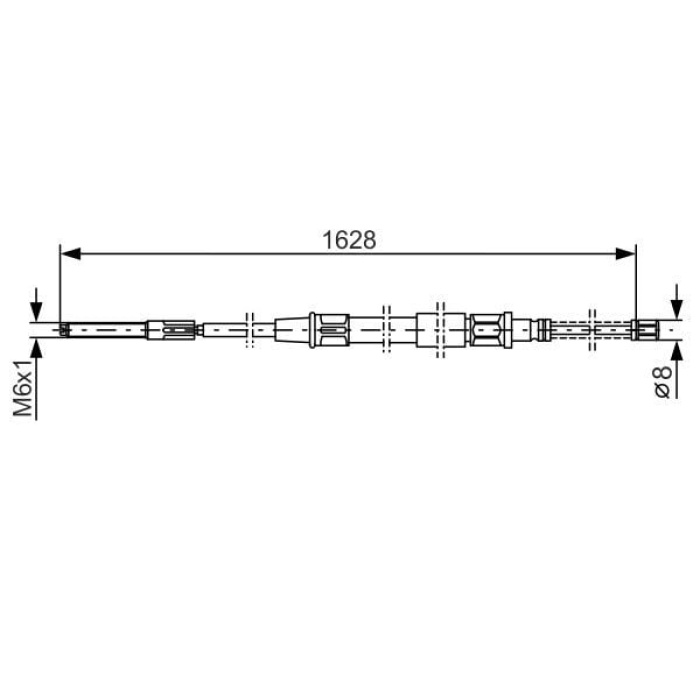 Volkswagen Passat 1988-1997 Arası 1.6 TD, 1.6, 1.8, 1.9 TD, 1.9 D Bosch Marka Arka El Fren Teli