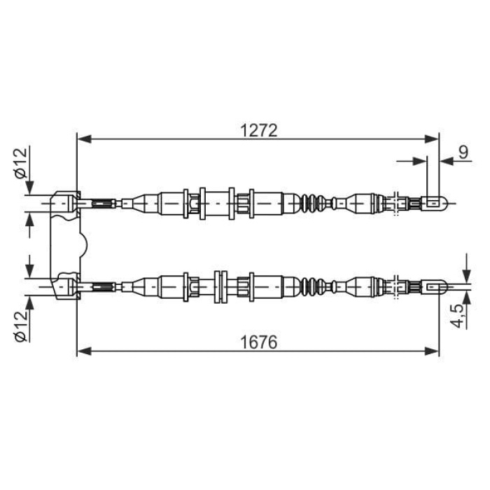 Opel Kadett 1984-1991 Arası 1.6 i, 1.4 S, 1.3 N, 1.8 S, 1.3 S, 1.8 E, 1.6 S, 1.2 Bosch Marka El Fren Teli