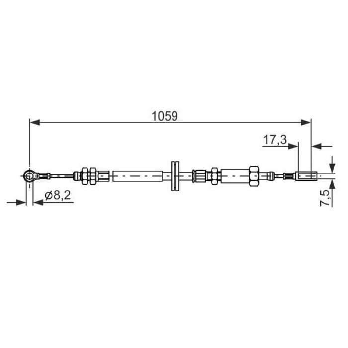 Peugeot Boxer 1994-2002 Arası 2.0 i, 1.9 TD, 2.5 D, 2.5 TD Bosch Marka Ön El Fren Teli