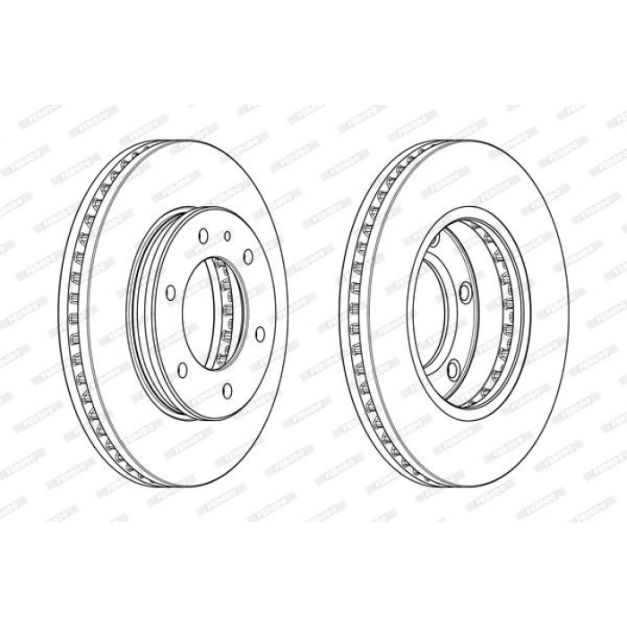 Ford Ranger 2011-2015 Arası 3.2 TDCi 4x4, 2.2 TDCi 4x4, 2.0 EcoBlue 4x4, 2.2 TDCi Ferodo Marka Ön Fren Diski