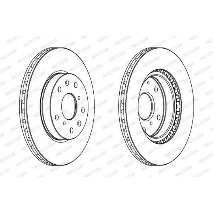 Fiat Sedici 2006-2014 Arası 1.6 16V, 2.0 D Multijet, 2.0 D Multijet 4x4, 1.6 16V 4x4, 1.9 D Multijet 4x4 Ferodo Marka Ön Havalı Fren Diski
