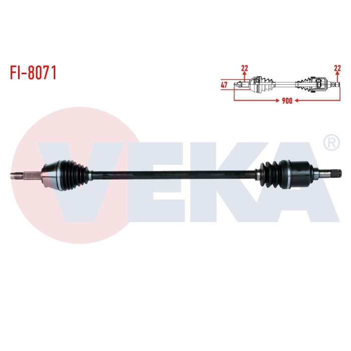 Albea 1.4 Sağ Aks Komple Veka FI-8071