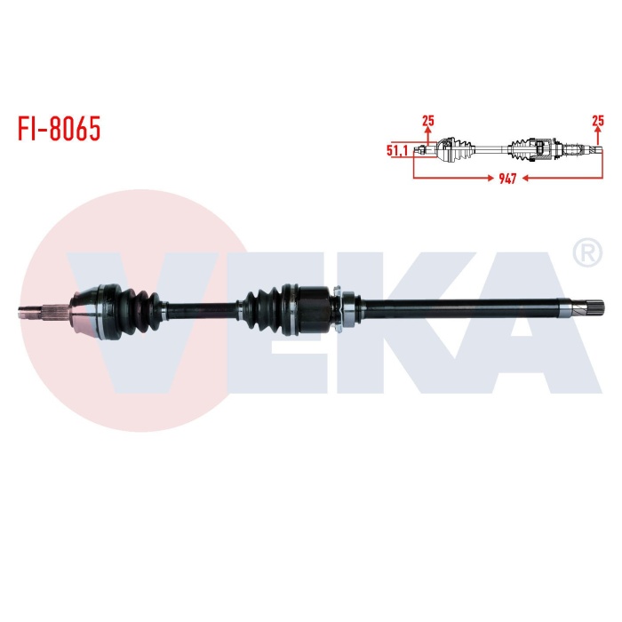 Linea 1.6 M.Jet Sağ Aks Veka FI-8065