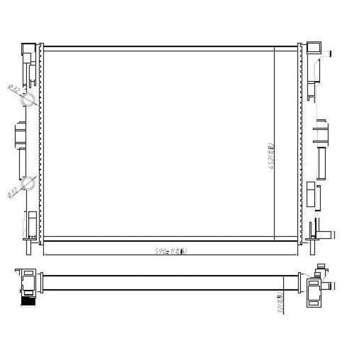 Su Radyatörü Scenic II 1.4 16v MGA Marka MGA-80132