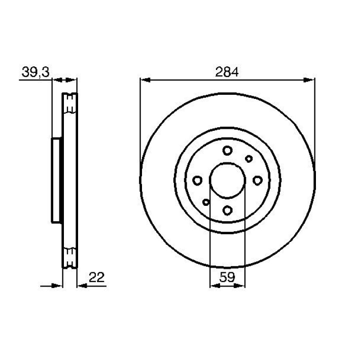 Fiat Coupe 1993-2000 Arası 2.0 16V, 2.0 20V, 1.8 16V Bosch Marka Ön Fren Diski