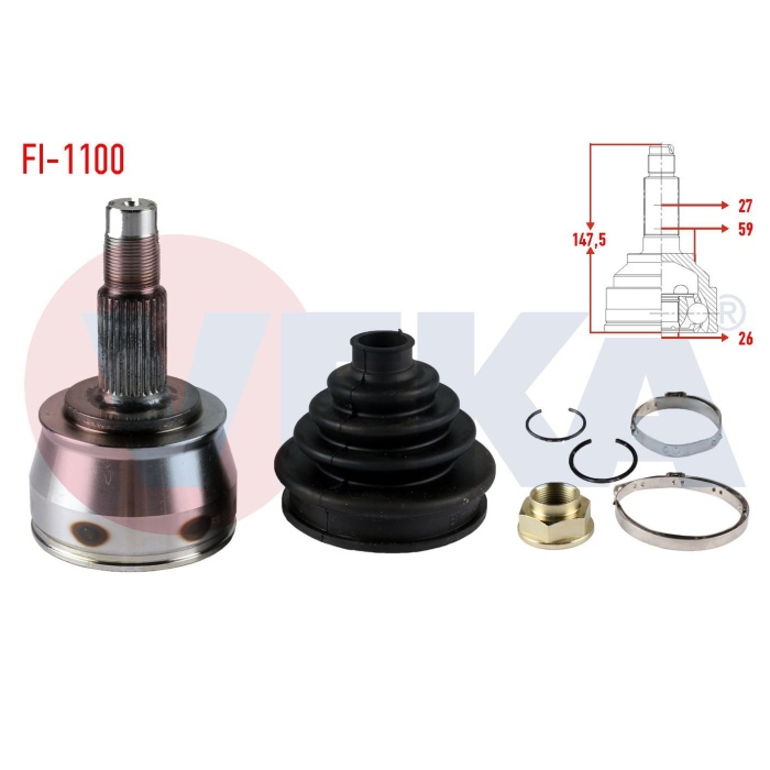 Doblo III 1.6 Maxi ABSsiz Ön Teker Bilyası Snr FI-1100