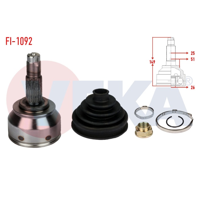 Doblo III 1.6 Aks Kafası Veka FI-1092