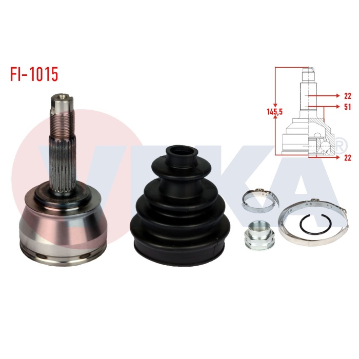 Doblo I 1.4 Aks Kafası Veka FI-1015