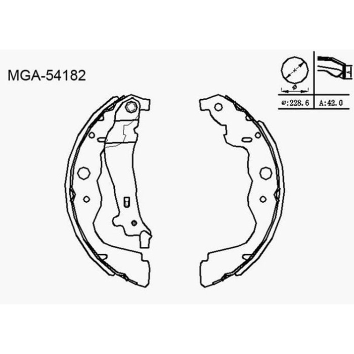 Clio IV 1.5 Dci Arka Fren Kampana Balatası Mga MGA-54182