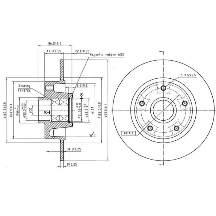 Clio IV 0.9 Tce Arka Fren Diski Mga MGA-50563