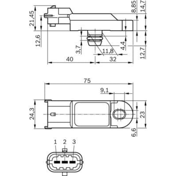 Fiat 500 2007-2011 Arası 0.9 Bosch Marka Map Sensörü