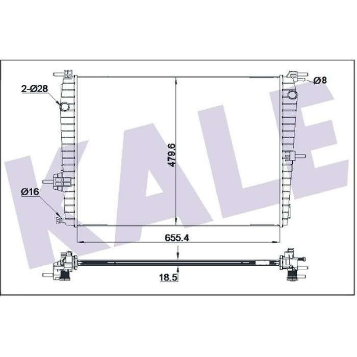 Fluence 1.6 16V Benzinli Su Radyatörü Kale KLR-0559011AB