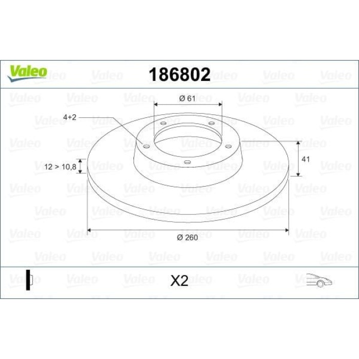 Dacia Logan 2004-2008 Arası 1.4 MPI LPG, 1.5 dCi, 1.6 MPI 85, 1.2 16V Valeo Marka Ön Fren Diski