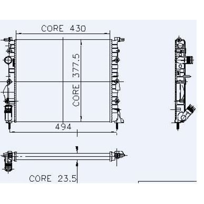 Su Radyatörü Scenic 1.6 16v Kale Marka Orijinal Üretici KAL-0518182AL
