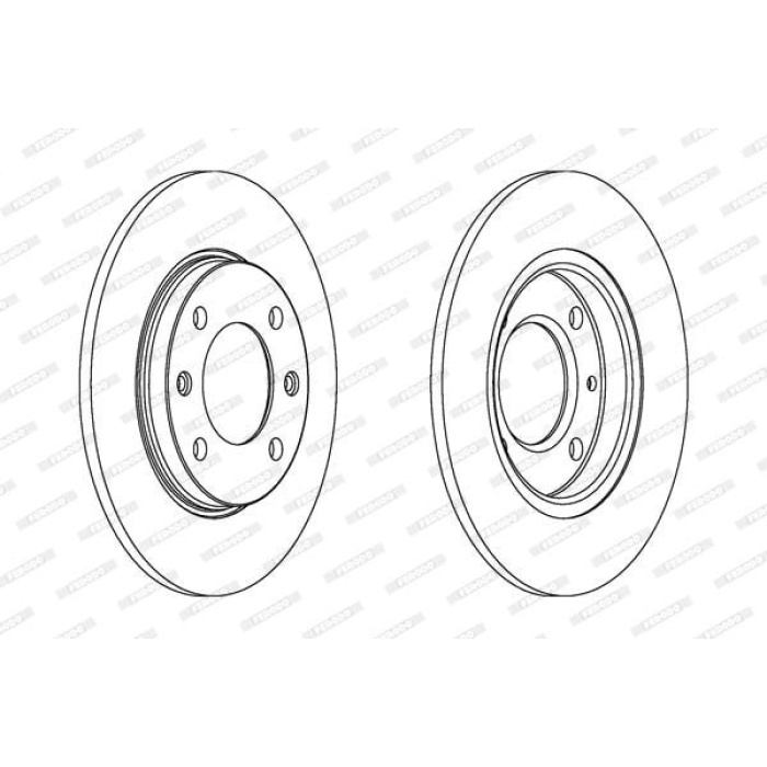 Citroen Zx 1991-1999 Arası 1.9 D, 1.8 i, 1.9 i, 2.0 i 16V, 1.9 TD, 1.6 i, 2.0 i Ferodo Marka Arka Fren Diski