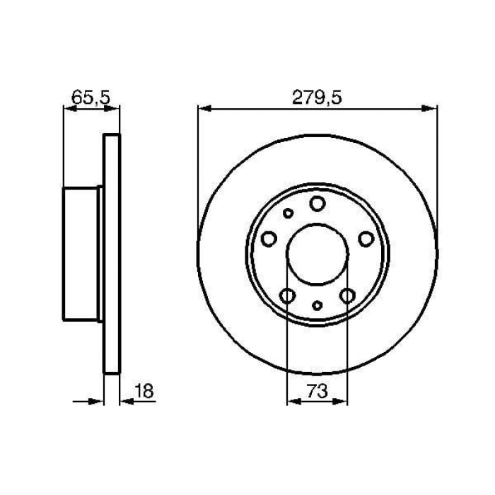 Citroen Jumper 1994-2002 Arası 1.9 TD Bosch Marka Ön Fren Diski