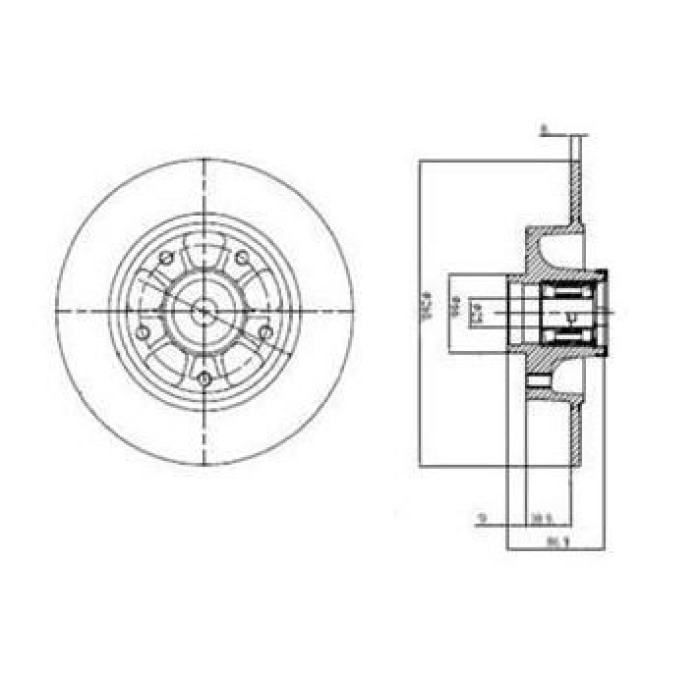 Scenic III 1.6 16V Arka Fren Diski Rulmanlı Delphi DEL-BG9112RS