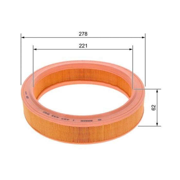 Volkswagen Vento 1991-1998 Arası 1.4, 1.6 Bosch Marka Hava Filtresi