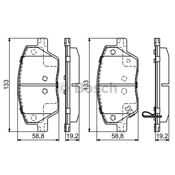 Egea 1.4 T-Jet Küçük Tip Ön Balata Bosch BOS-0986495392