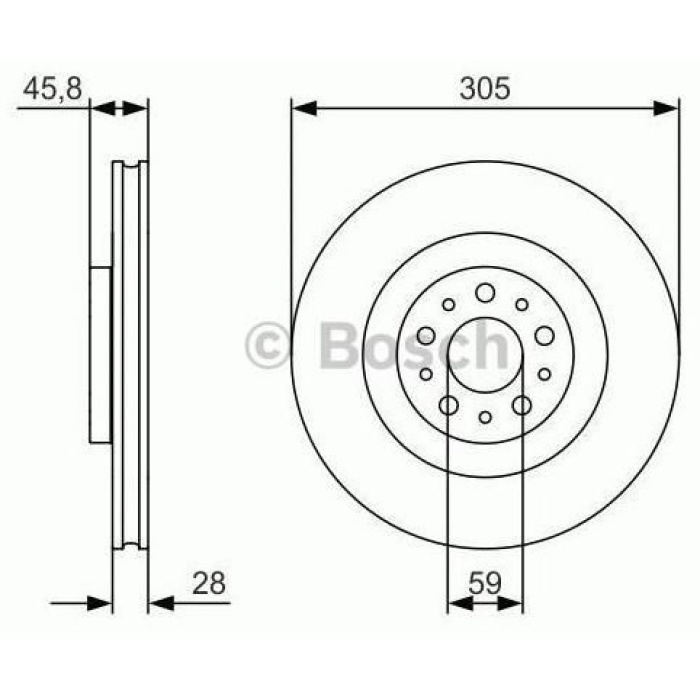 Doblo IV Maxi On Fren Disk Takımı BOS-0986479736