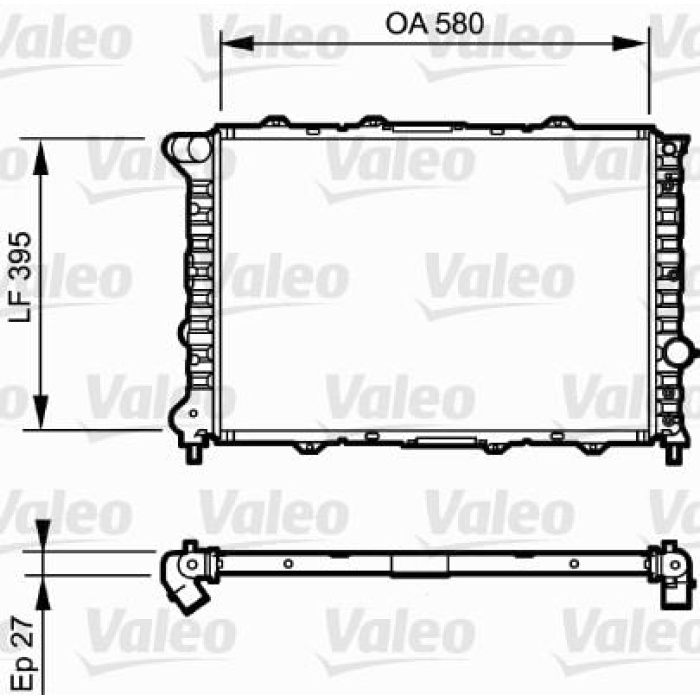 Alfa Romeo 156 1997-2006 Arası 1.9 JTD 16V, 2.4 JTD, 1.9 JTD, 1.9 JTD 16V Q4 Valeo Marka Su Radyatörü