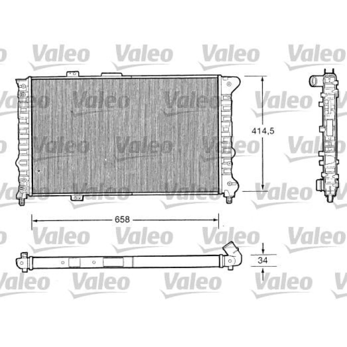 Alfa Romeo 166 1998-2007 Arası 2.0 T.Spark Valeo Marka Su Radyatörü