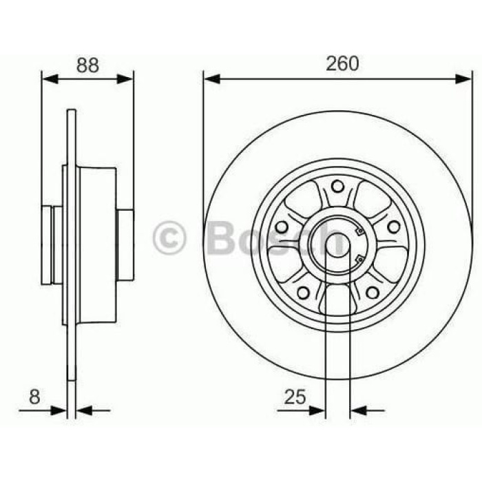 Fluence Arka Fren Diski Rulmanlı Bosch BOS-0986479575