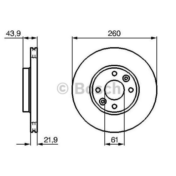Clio III 1.6 16V Ön Fren Diski Bosch BOS-0986479103