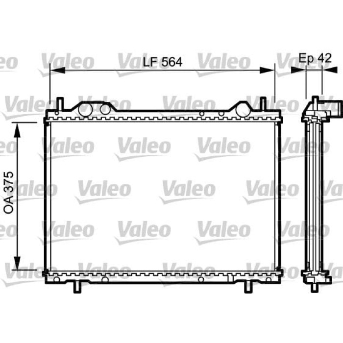 Fiat Marea 1996-2007 Arası 1.9 TD 75, 1.9 JTD 110, 1.9 JTD 105 Valeo Marka Su Radyatörü