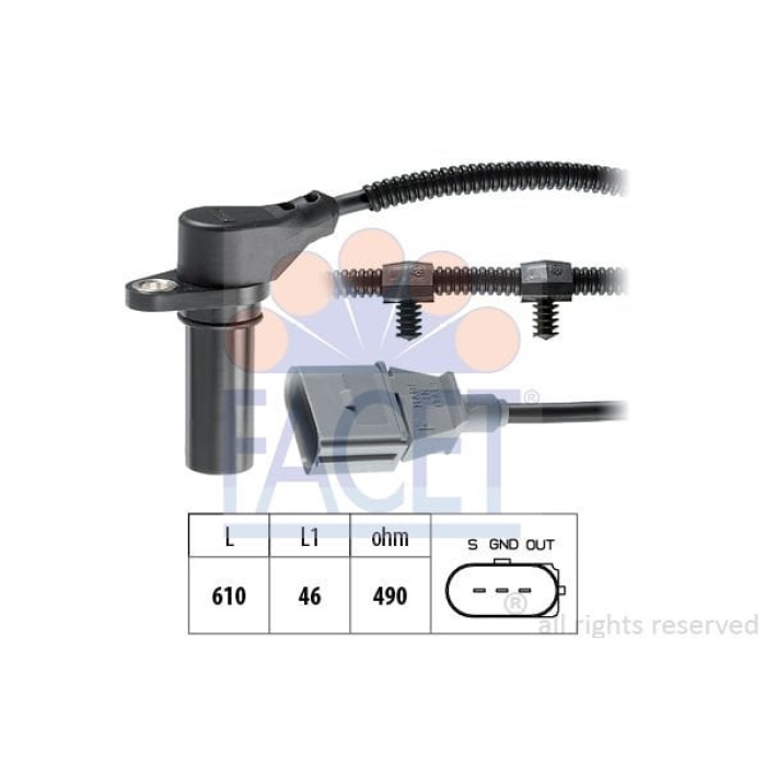 Volkswagen Polo 1999-2014 Arası 1.4 TDI Facet Marka Krank Sensörü