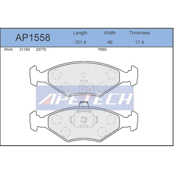 Palio 1.4 Ön Fren Balatası Apetech APT-AP1558
