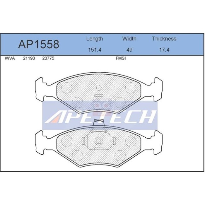 Palio 1.2 8V Ön Fren Balatası Apetech APT-AP1558