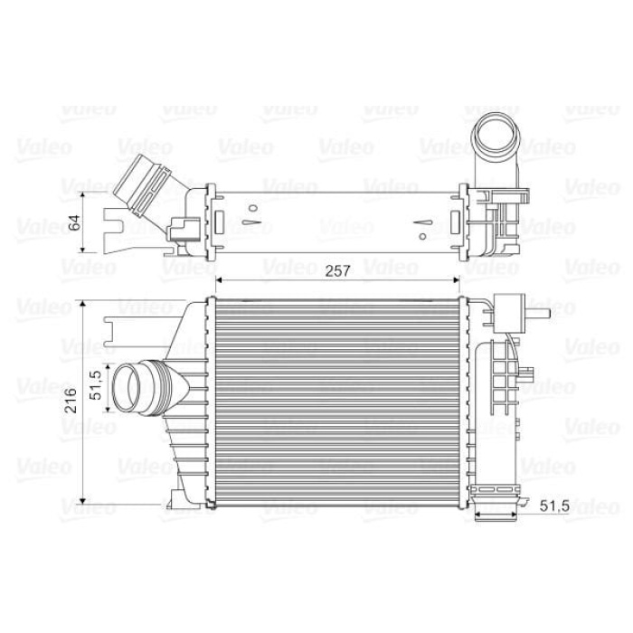Renault Clio 2012-2017 Arası 1.5 dCi 90, 1.5 dCi 75 Valeo Marka Turbo Radyatörü