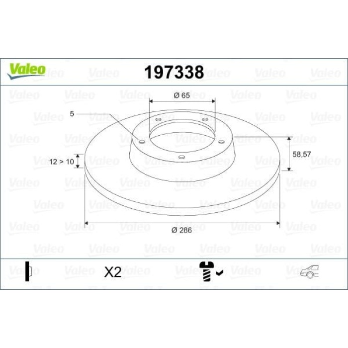 Audi Tt 2006-2015 Arası 2.0 TFSI, 2.5 RS quattro, 3.2 V6 quattro, 2.0 TFSI quattro Valeo Marka Fren Diski