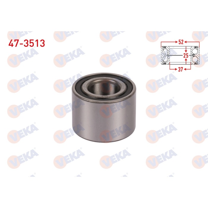 Clio III 1.4 16V Sağ-Sol Arka Teker Rulmanı Veka 47-3513