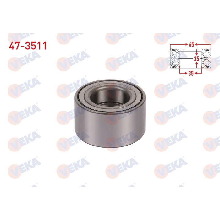 Clio II 1.4 8V Sağ-Sol Ön Teker Rulmanı Veka 47-3511