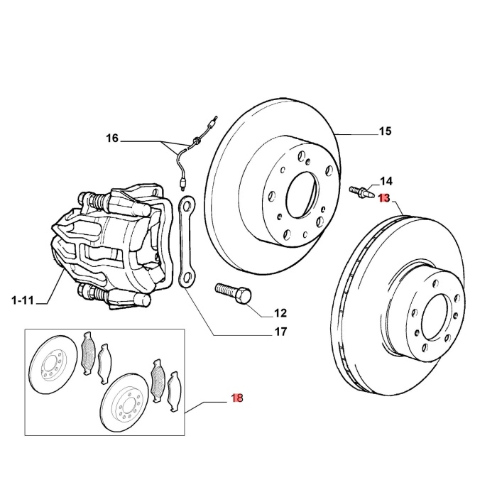 Ducato II 2.3JTD 15 Ön Fren Disk Takımı Opar 71738905E