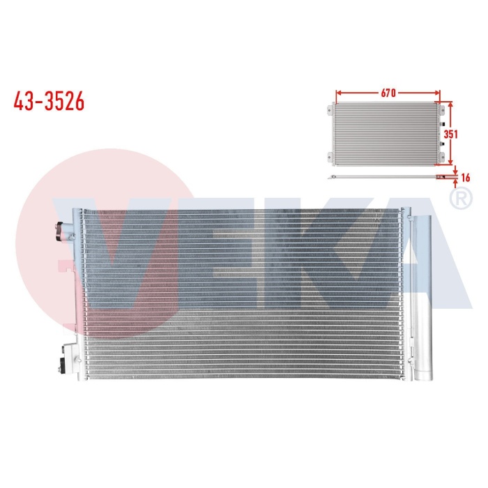 Scenic III 1.6 16V Benzinli Klima Radyatörü Veka 43-3526