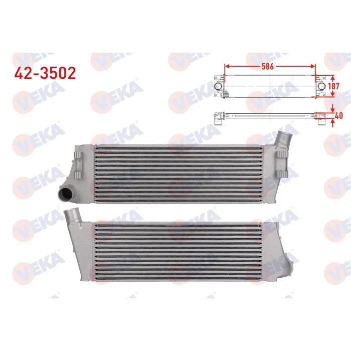 Turbo Radyatörü (İntercooler) Scenic II 1.5 dci Veka Marka 42-3502