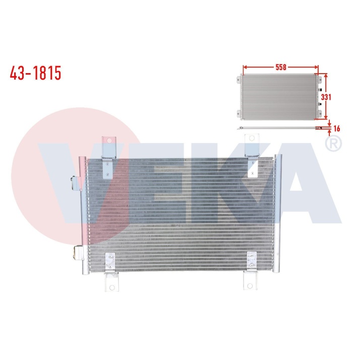 Ducato II 02-06 2.8 JTD Klima Radyatörü Veka 43-1815