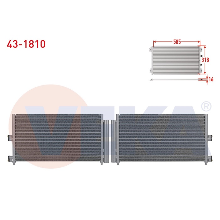 Doblo 1.3 Klima Radyatörü Veka 43-1810