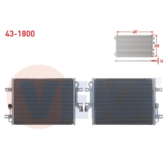 Palio 1.2 16V Klima Radyatörü Veka 43-1800