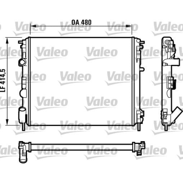 Renault Clio 1998-2016 Arası 1.2, 1.2 LPG Valeo Marka Su Radyatörü